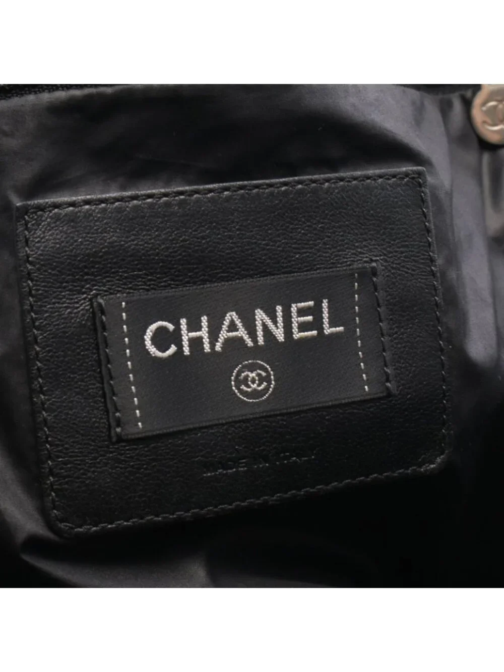 Chanel Tote Bag Dedoune Coconage 2-Way Black White Nylon Fabric
